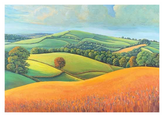 The Gold of late summer wheat Chagford Devon
