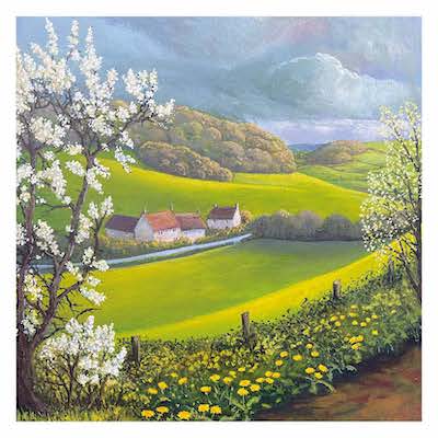 Blackthorn's bright white blossom