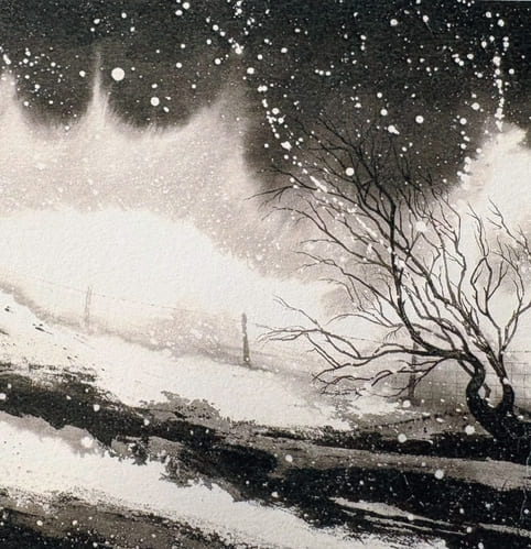 Snowstorm on the hill
