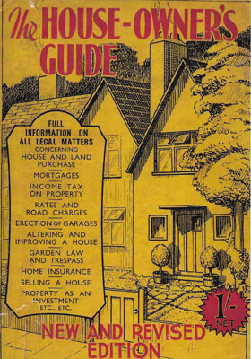 Cover of The House-Owner's Guide book with a yellow background and a detailed house illustration.