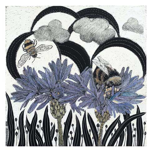 Bees and agapanthus lilies