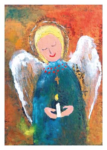 Lighting one small candle card